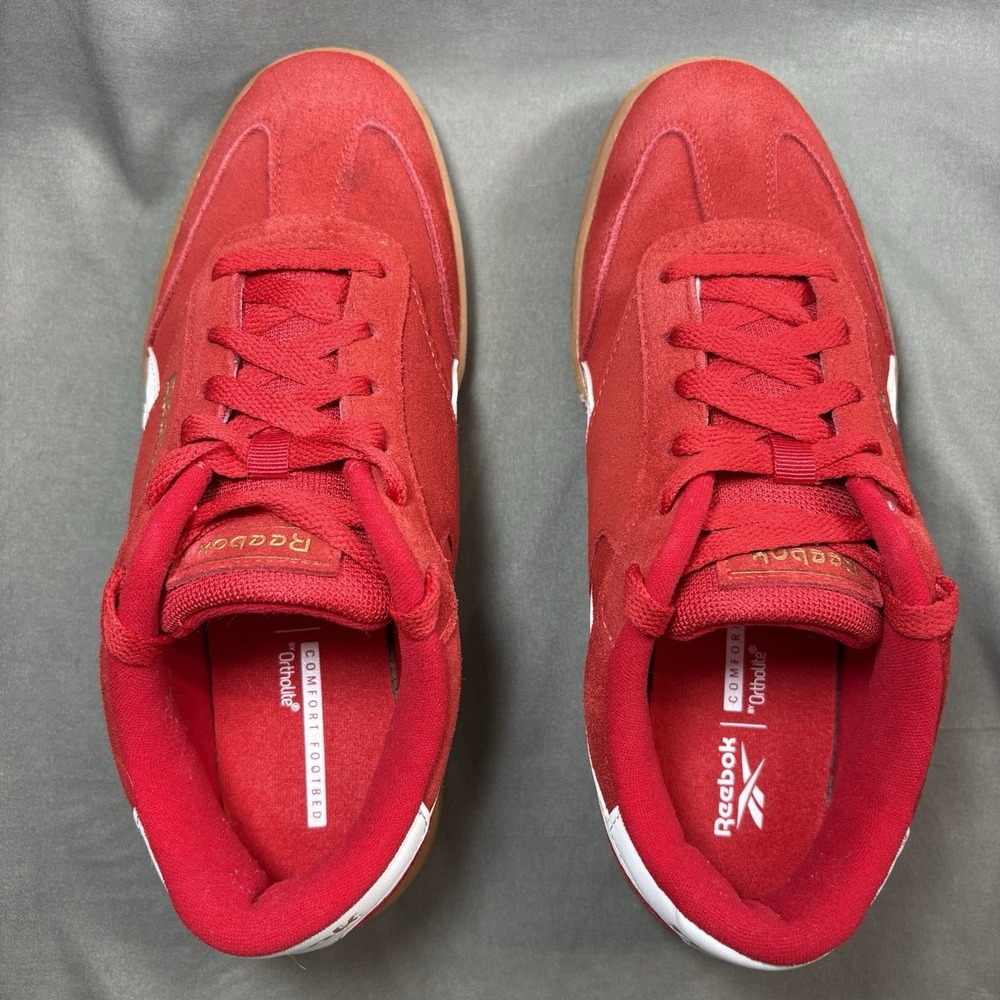 Reebok Galaxy 7 Women Size 8 Red Athletic Leather Walking Shoes Sneakers - Picture 7 of 9